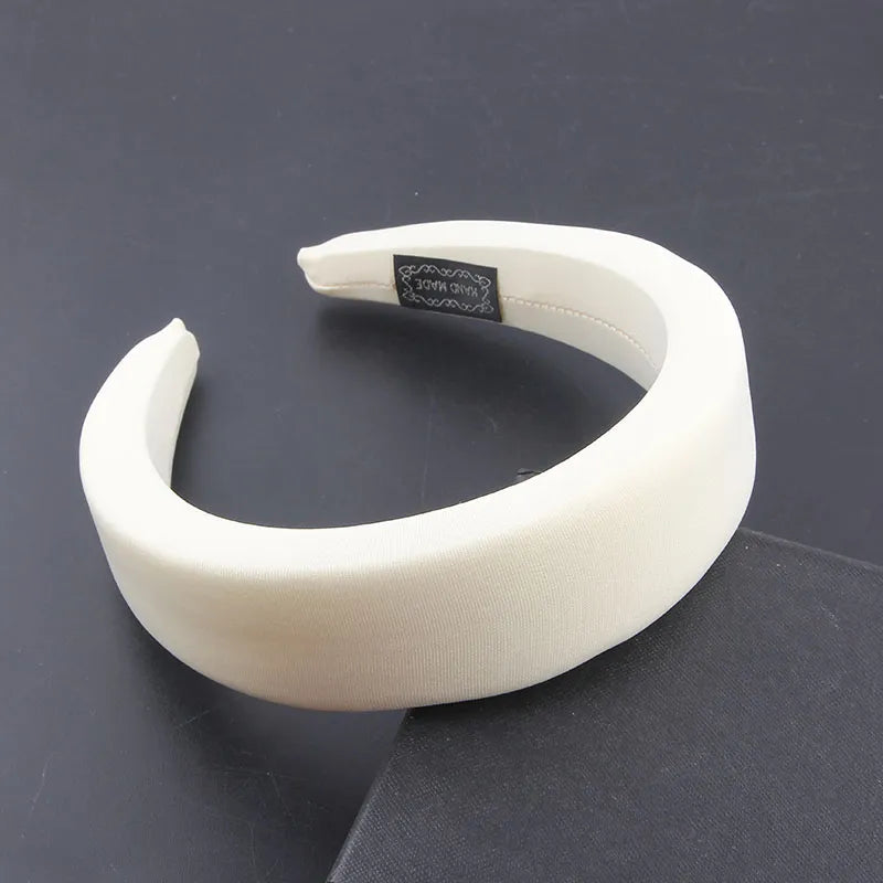 Sponge Headbands for Women Solid Color Tiara Baroque Headband Bridal accessories Daily Headband 9