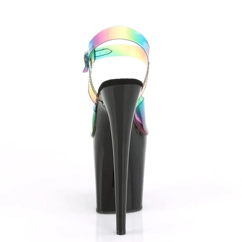 Sandalias Women's Sandals Ladies Pumps Fashion PVC Buckle Strap 20CM Thin High Heels waterproof Party Wedding shoes for woman