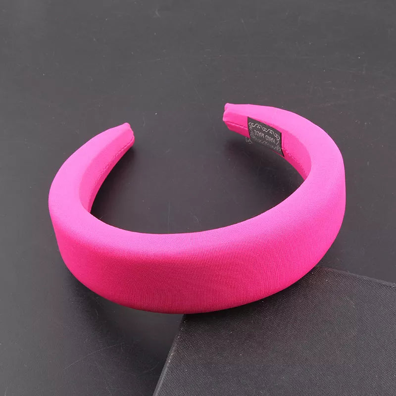 Sponge Headbands for Women Solid Color Tiara Baroque Headband Bridal accessories Daily Headband 11