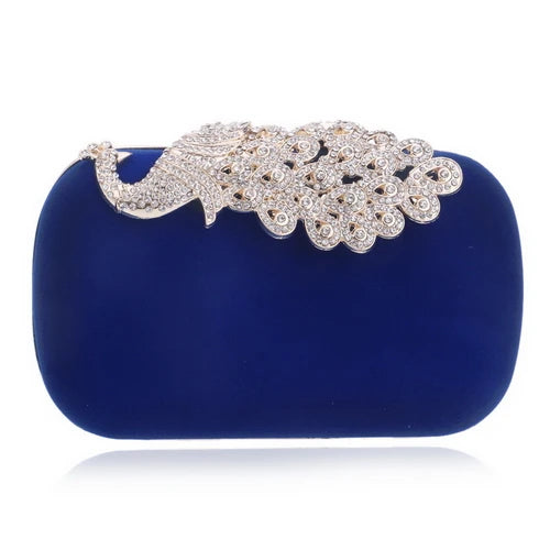 Clutch evening bags Crown rhinestones evening bags purse shoulder bag for wedding Diamonds Lady Purse Mini Evening Bags YM1009blue
