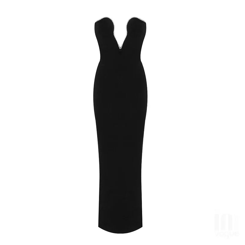 Celebrity Fashion Red Carpet Dress Off the Shoulder Sexy Bandage Bodycon Long Dress Women Elegant Evening Party Dress Vestido