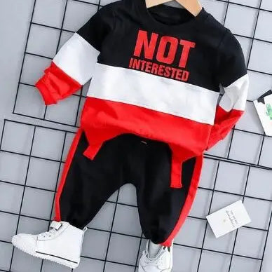 Baby Boys And Girls Clothing Set Tricken Fleece Children Hooded Outerwear Tops Pants 3PCS Outfits Kids Toddler Warm Costume Suit Black