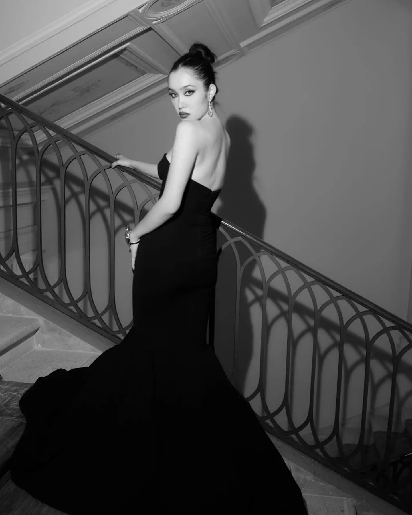 Celebrity Red Carpet Dress Women Sexy Strapless Keyholes Bodycon Floor-Length Evening Party Outfit Cocktail Wear