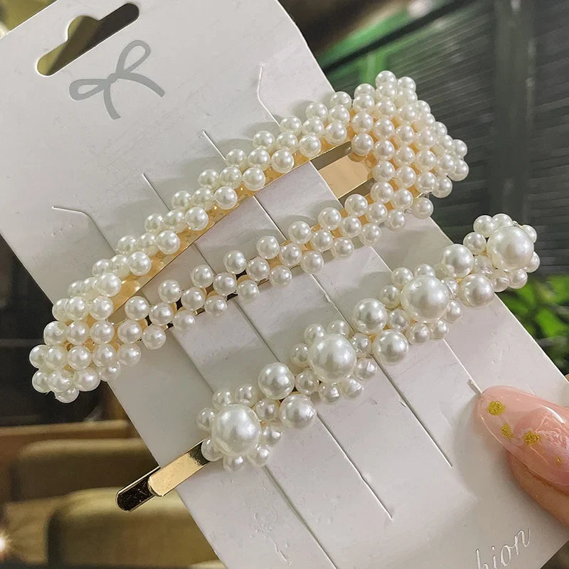 Simulated Pearl Hair Clips For Women Korean Women Hairpins Girl Geometric Hair Barrettes Fashion Hairgrip Hair Accessories Set 12