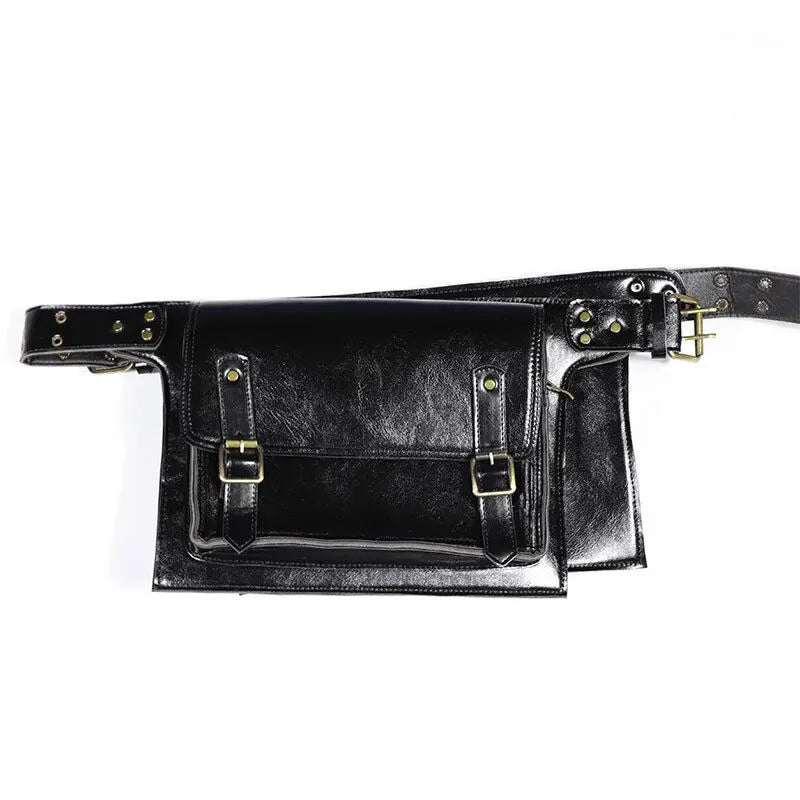 Medieval Faux Leather Waist Bag Steampunk Hip Pocket Buckle Hip Belt Festival Pocket Hip Bag Warrior Larp Cosplay Wallet