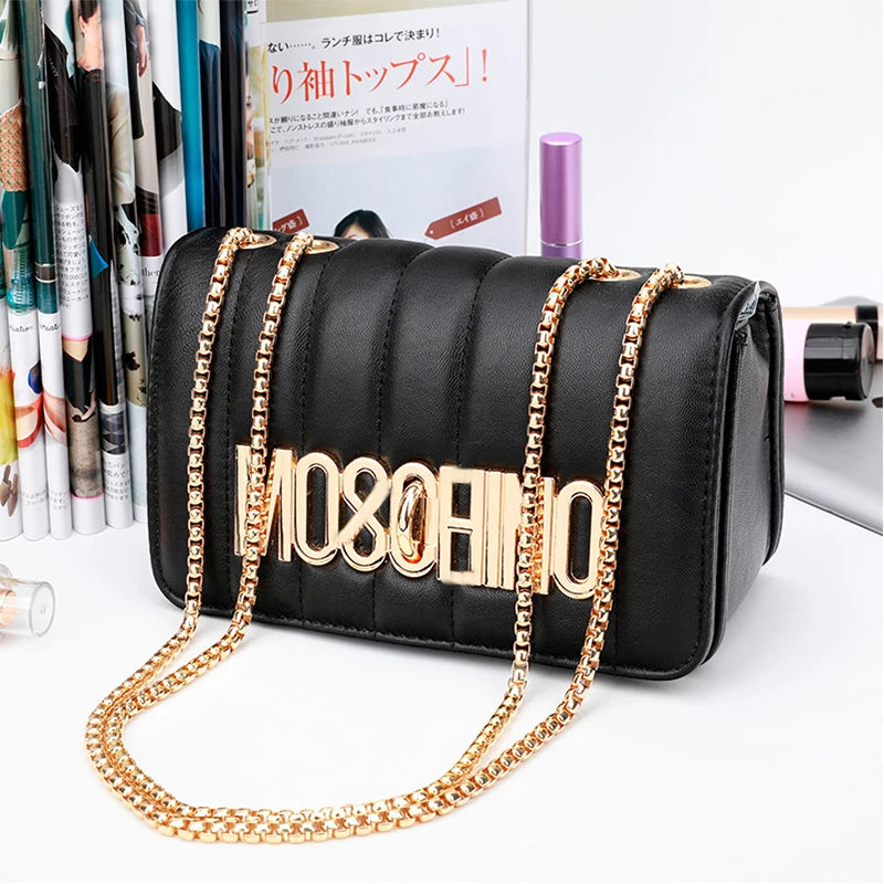 Fashion Green Small Shoulder CrossBody Bags Female Travel Chain Handbags Brand Designer Crossbody Bags For Women New Clutch black 1