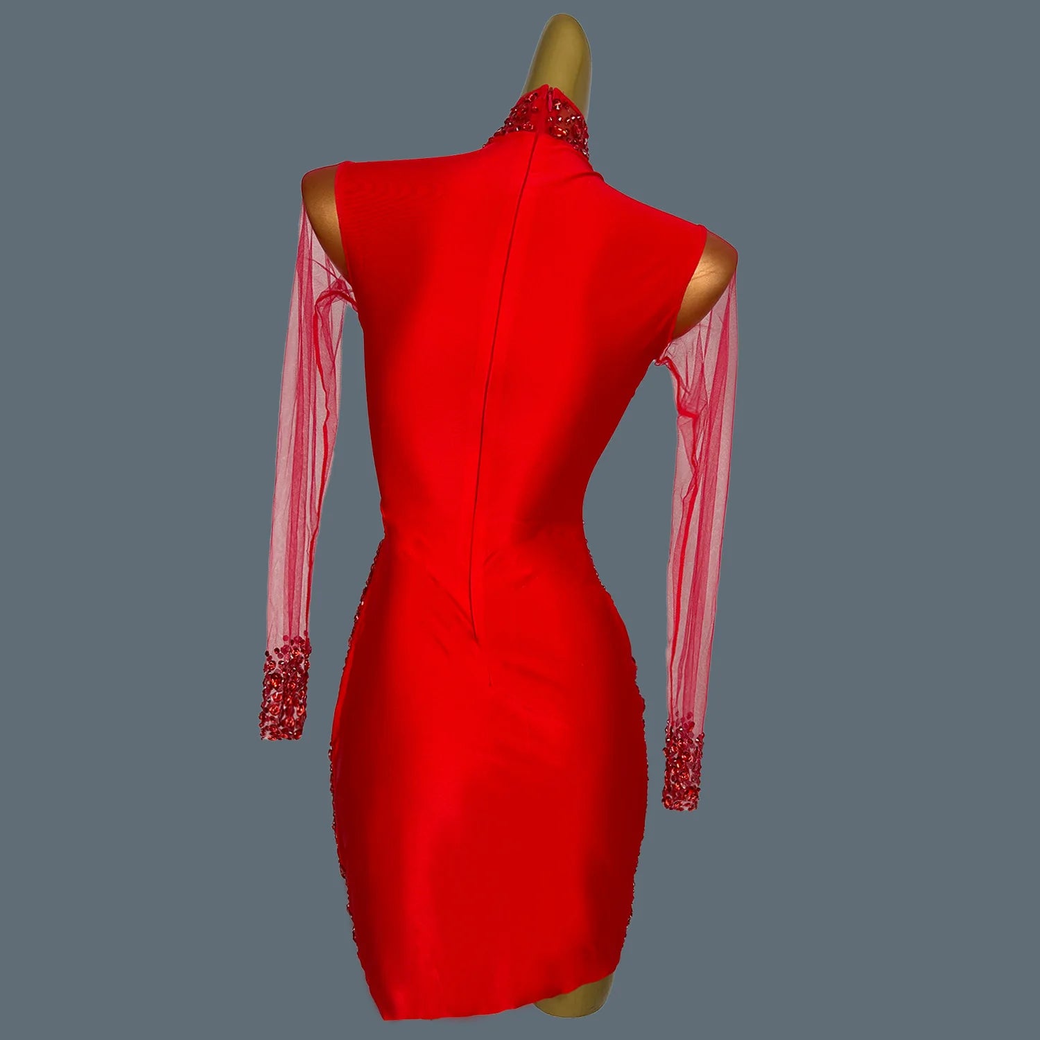 Luxury Red Diamante Short Cocktail Dress Sparkling Crystal Beaded Sexy Mini Dress Vestidos Para Eventos Especial Wangshazuan