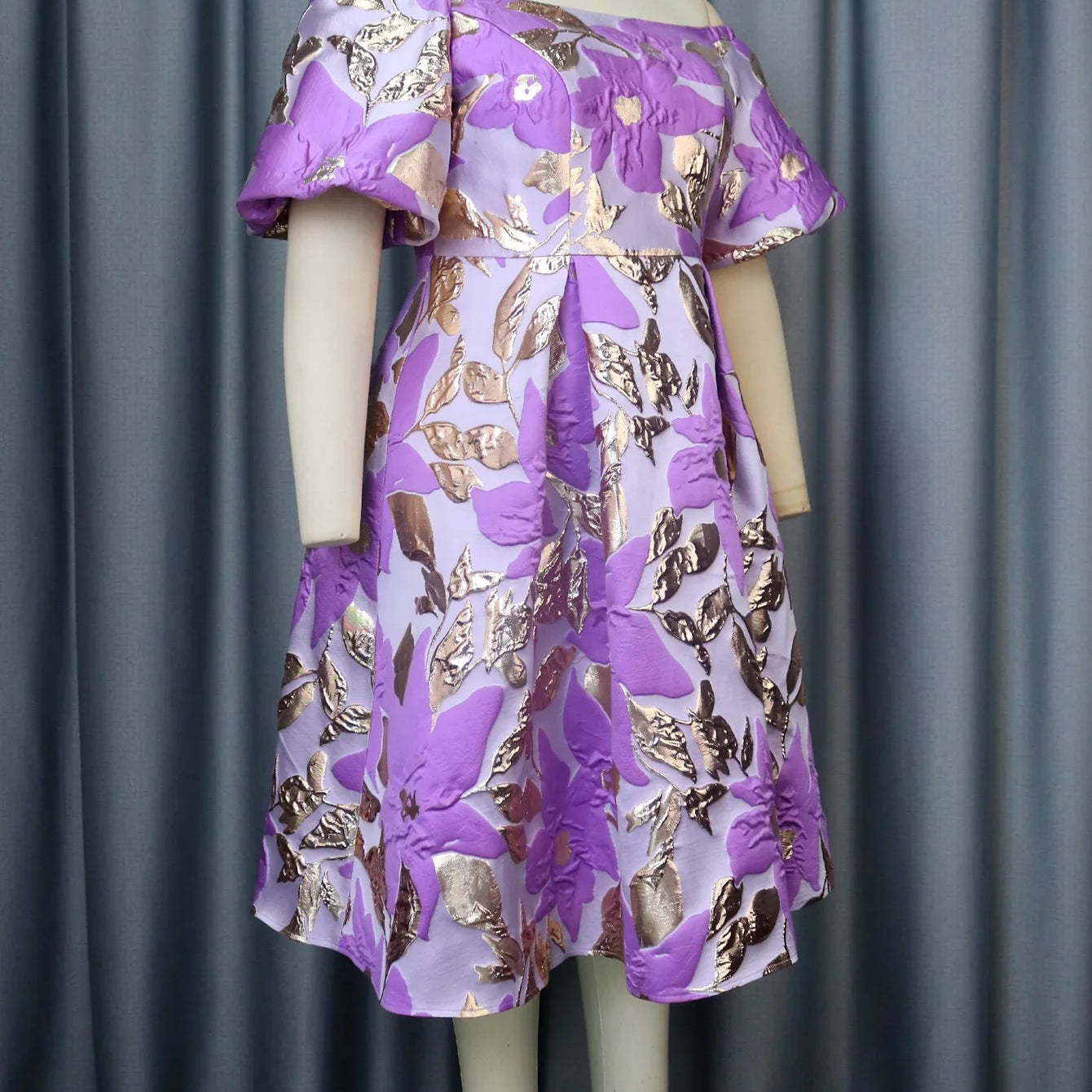 Formal Occasion Dresses Fashion Casual Jacquard Fabric A-line Skirt Autumn New Flare Sleep Printed Luxury Evening Dress 2024