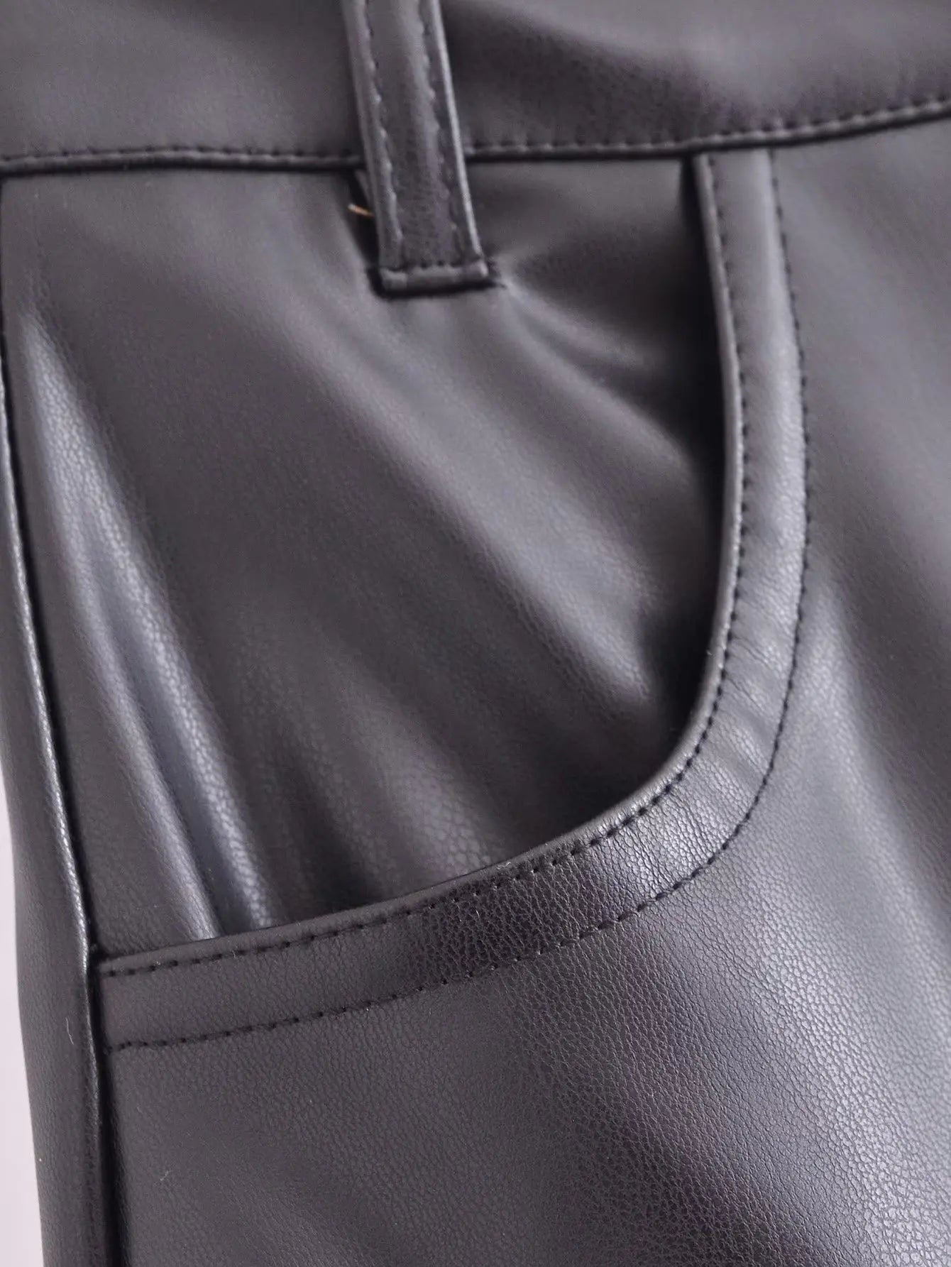 PU Women's Skirt Female Black Hight Waist A-Line Long Skirts Ladies Front Zipper with Pocket Winter New Skirt