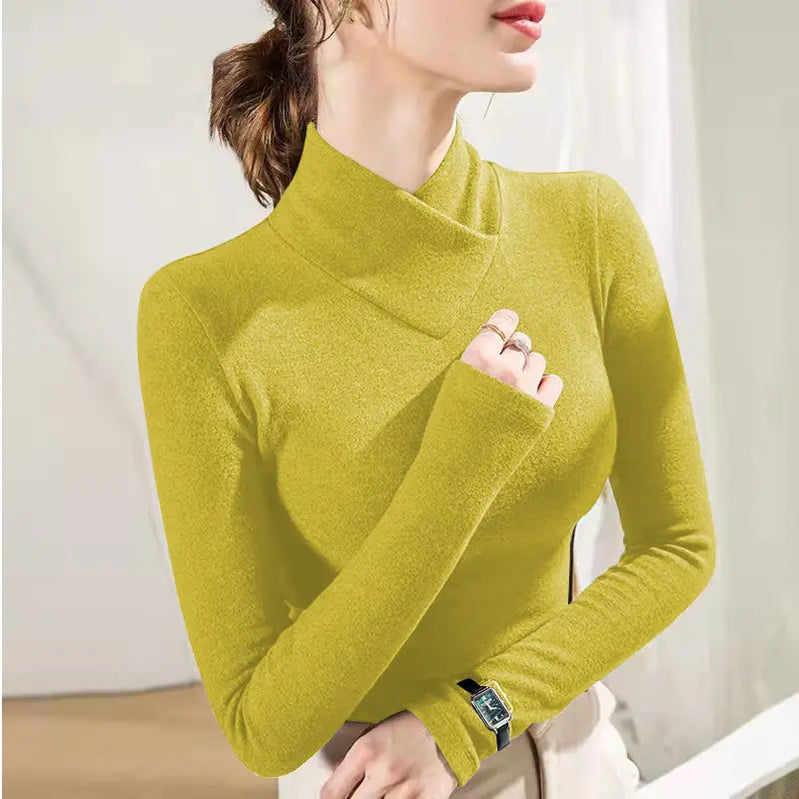 Winter Imitate Mink Wool Hot Fleecing Female Casual Sweater O-neck Long Puff Pink Solid Women Knitted Tops Elastic Pullovers Yellow One Size