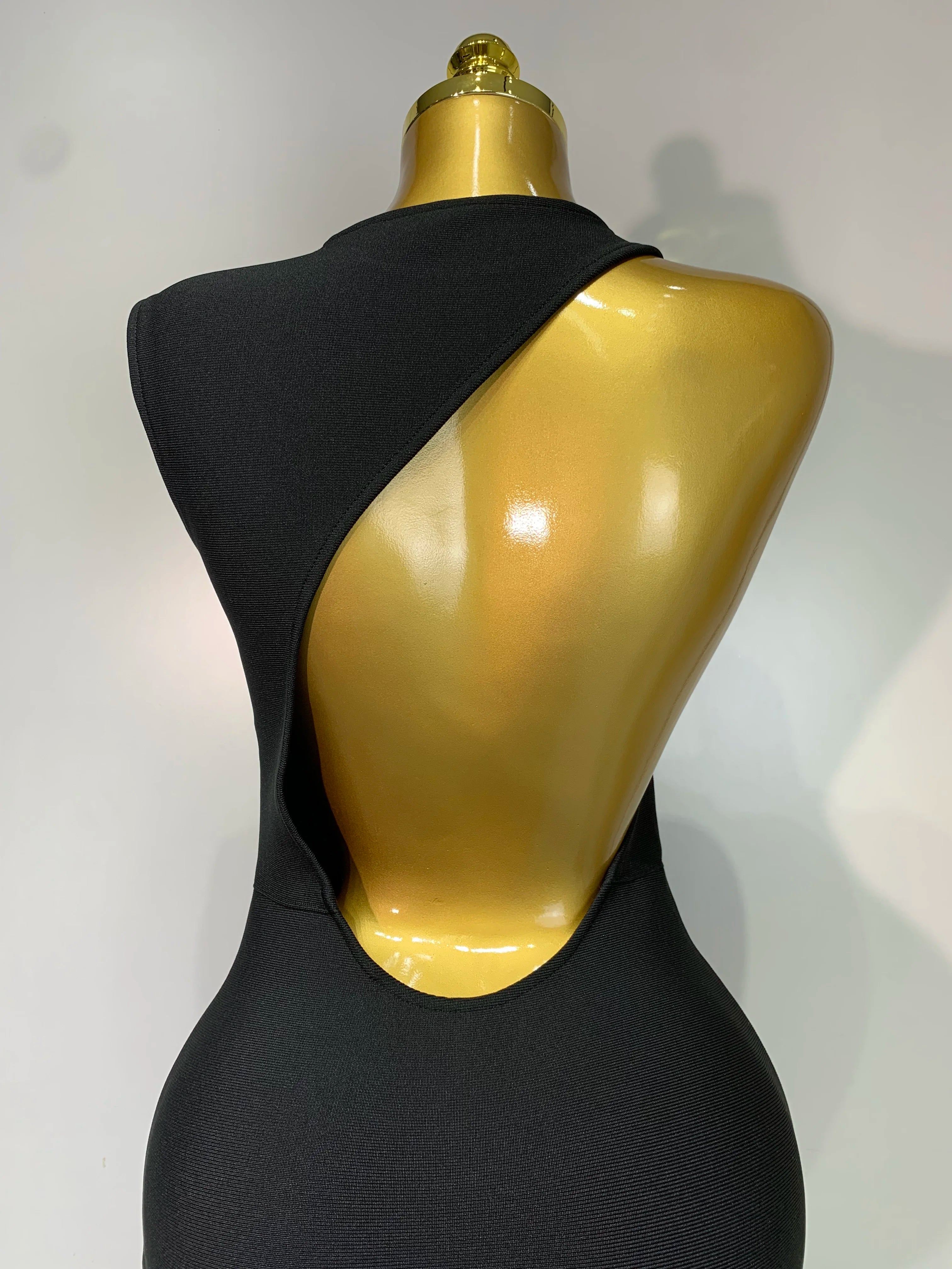 Women Sexy Backless Design Sleeveless Bodycon Bandage Dress 2025 Celebrity Elegant Evening Club Party Luxury Birthday Dresses