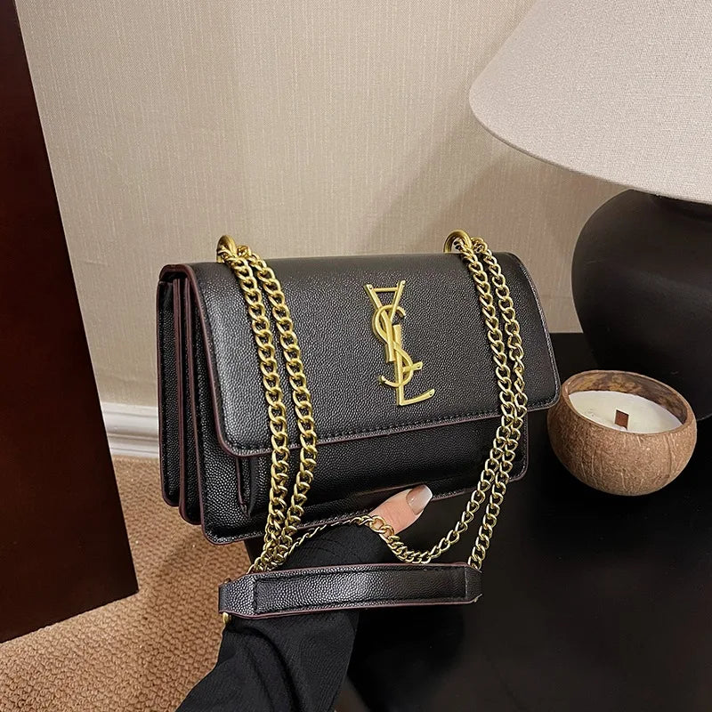 New Arrival Women's Luxury Chain Shoulder Bag High-End Texture Single Shoulder Crossbody Bag Versatile Armpit Purse for Ladies
