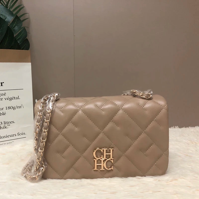 Designer Luxury Brand Chain Bag Fashion Italian Sewing Line Square High Quality PU Material 2025 New Women's Crossbody Bag