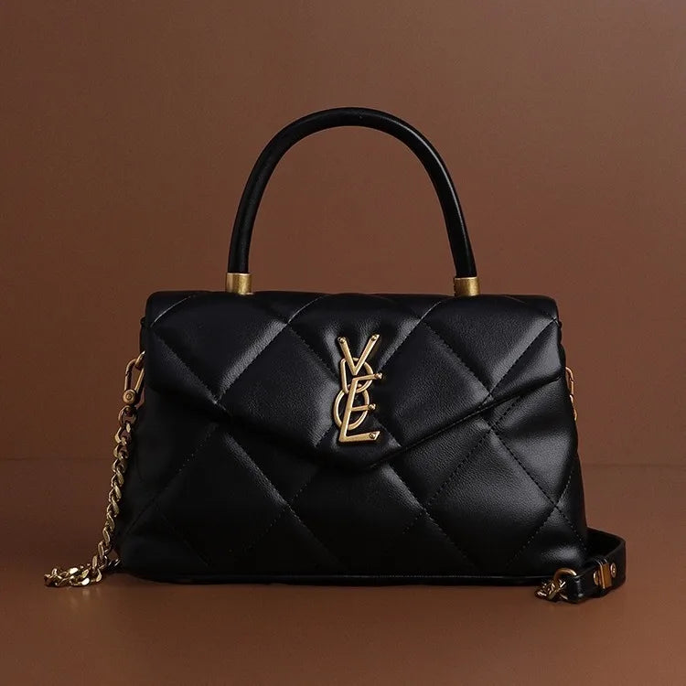 2025 new high-end diamond grid handbag fashion chain versatile shoulder crossbody bag