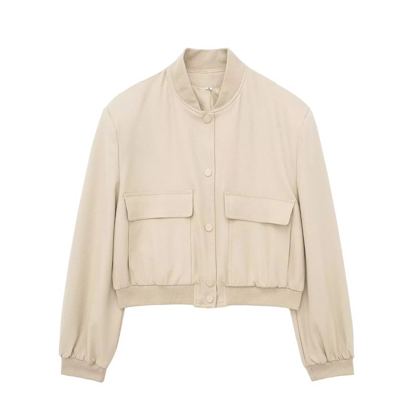 Vintage Solid Long Sleeve Bomber Jacket Spring Women Casual Coats Streetwear Female Elegant Lapel Zipper Jakcet camel