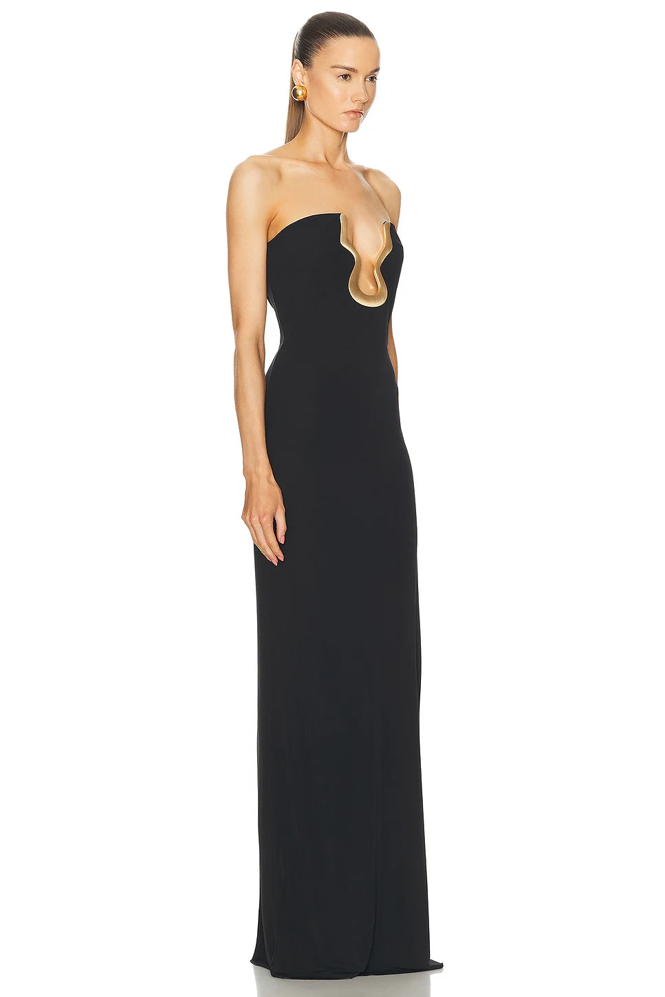 Celebrity Red Carpet Dress Women Sexy Strapless Shinning Sequined Bodycon Long Bandage Dress Birthday Fashion Wear