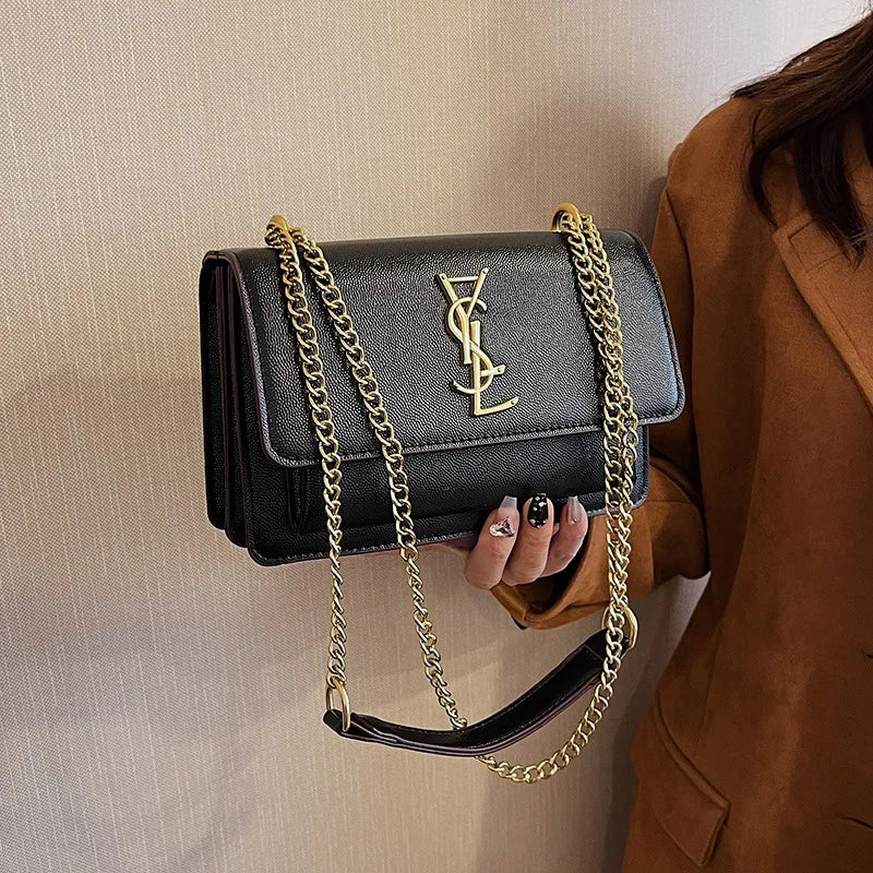 New Arrival Women's Luxury Chain Shoulder Bag High-End Texture Single Shoulder Crossbody Bag Versatile Armpit Purse for Ladies