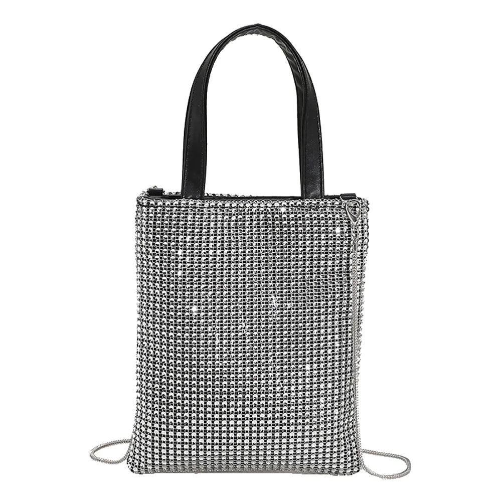 Rhinestone Handbag for Women Bag Diamonds Shoulder Bag Purse Ladies Female Crossbody Bag Shining Designer Diamond Bag Black Small