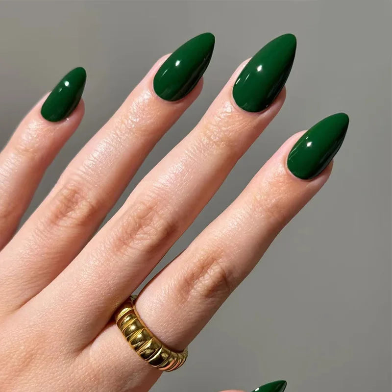 Unhas postiças simples vermelho vinho com cola, comprimento médio, amêndoa, unhas postiças, vestíveis, cabeça redonda, oval, cobertura total