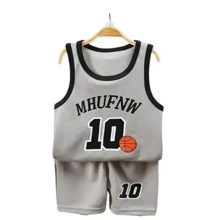 Children Sets Summer Sleeveless Basketball T-shirts Shorts for Children Clothing Quick-drying Sport Tank Tops Kids Clothes Type 3