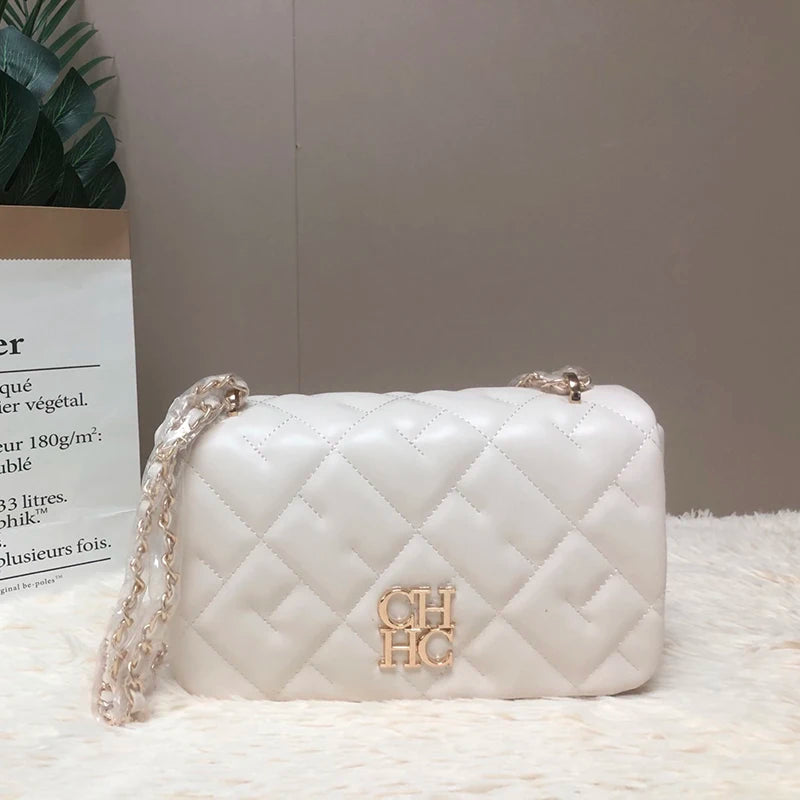 Designer Luxury Brand Chain Bag Fashion Italian Sewing Line Square High Quality PU Material 2025 New Women's Crossbody Bag