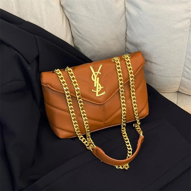 New women's chain shoulder bag, fashionable portable wallet, women's crossbody bag, casual travel handbag