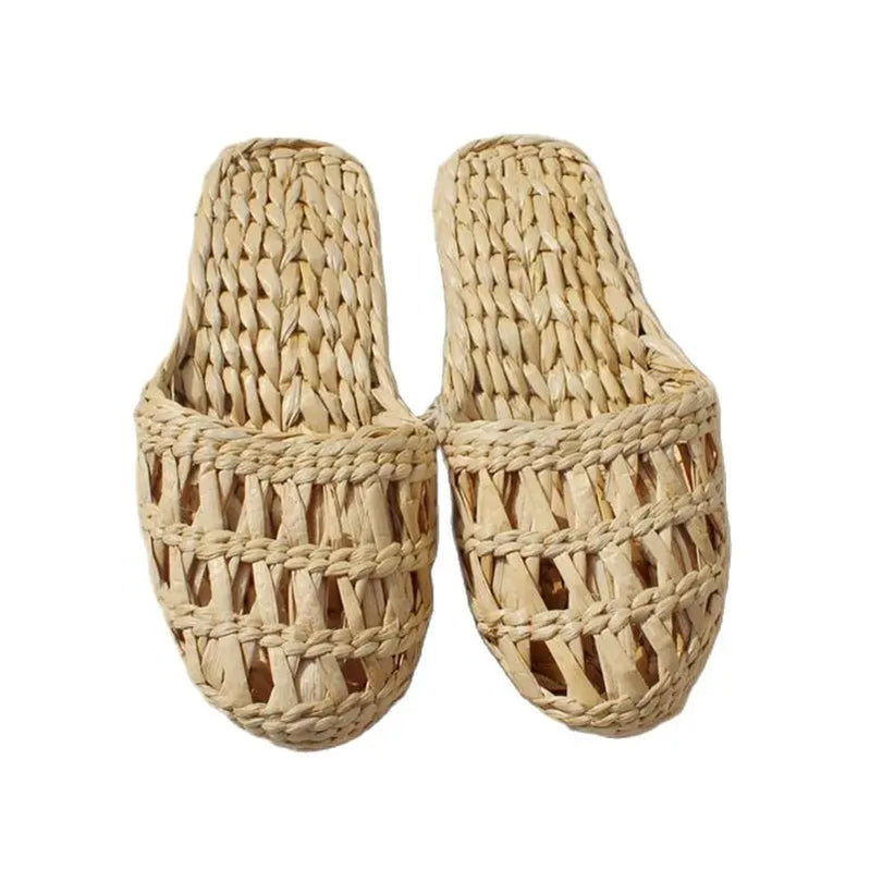 2023 New Ladies Beach Hemp Rope Sandals Couple Cosplay Straw Slippers Men And Women Home Soft Indoor Stage Shoes CX