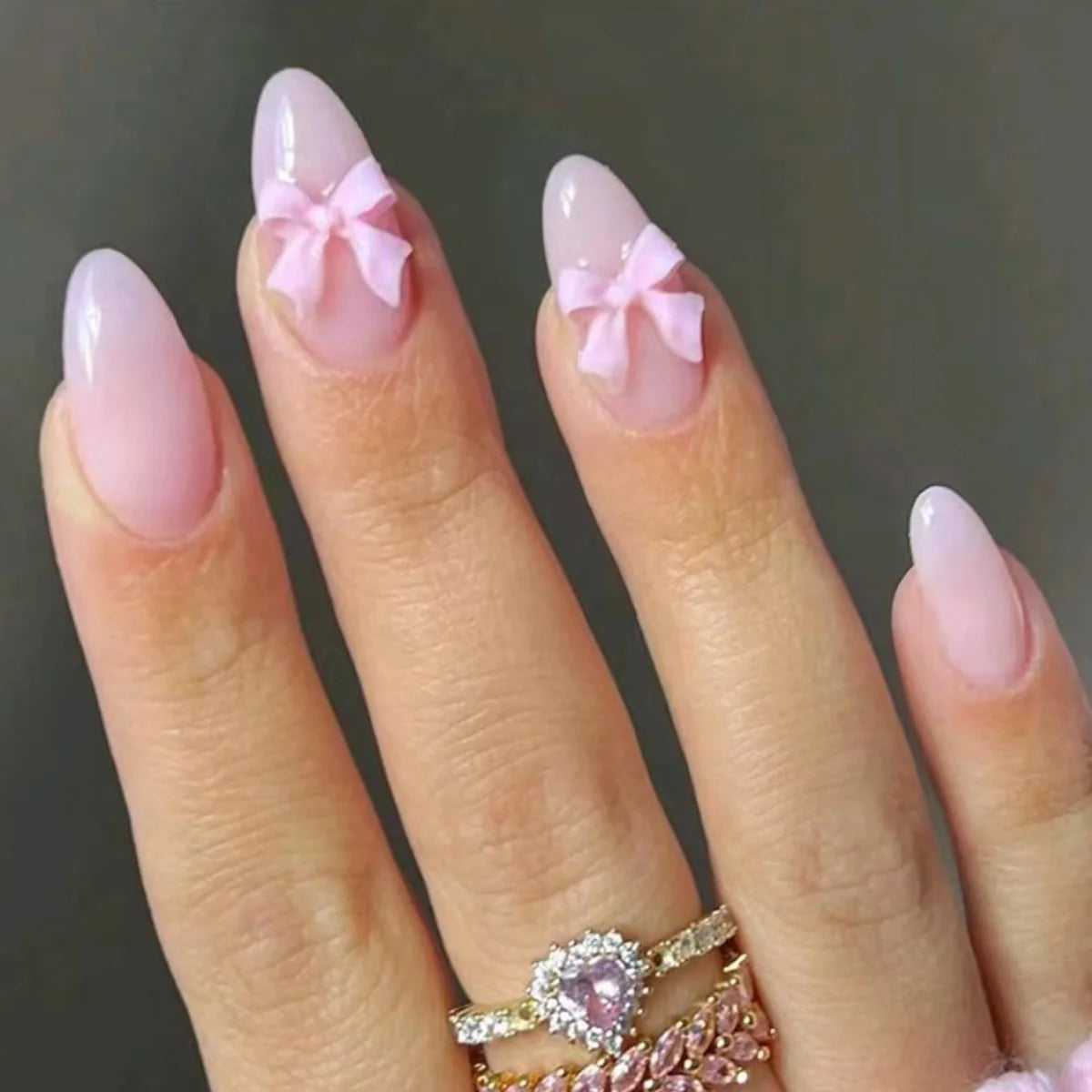 24Pcs Solid Nude Color Fake Nails with Jelly Glue Short Almond Press on False Nails Wearable Oval Finished Full Cover Nail Tips