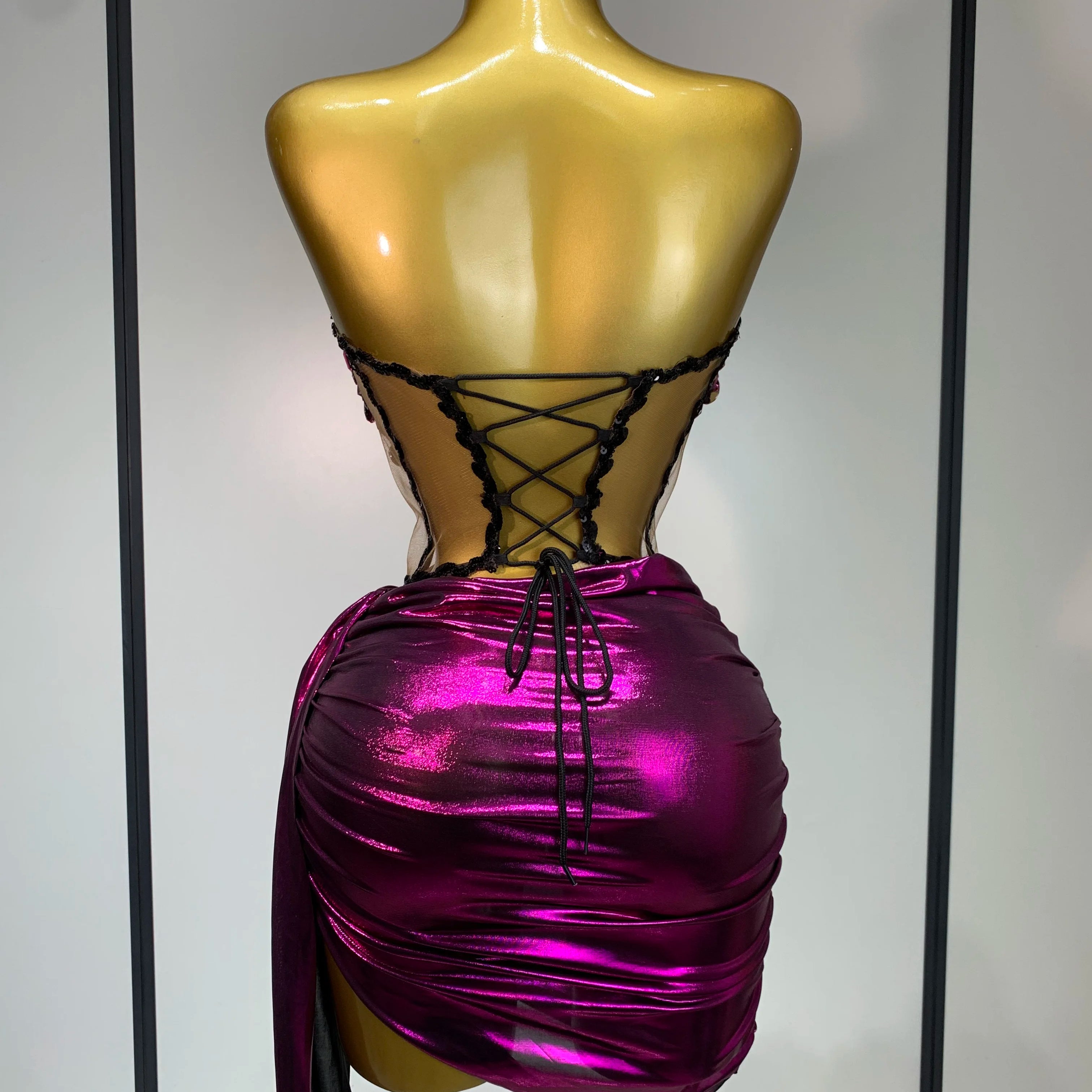 Luxury Birthday Party Celebration Dress Singer Dancer Stage Perform Clothing Drag Queen Costume Evening Party Nightclub Outfit