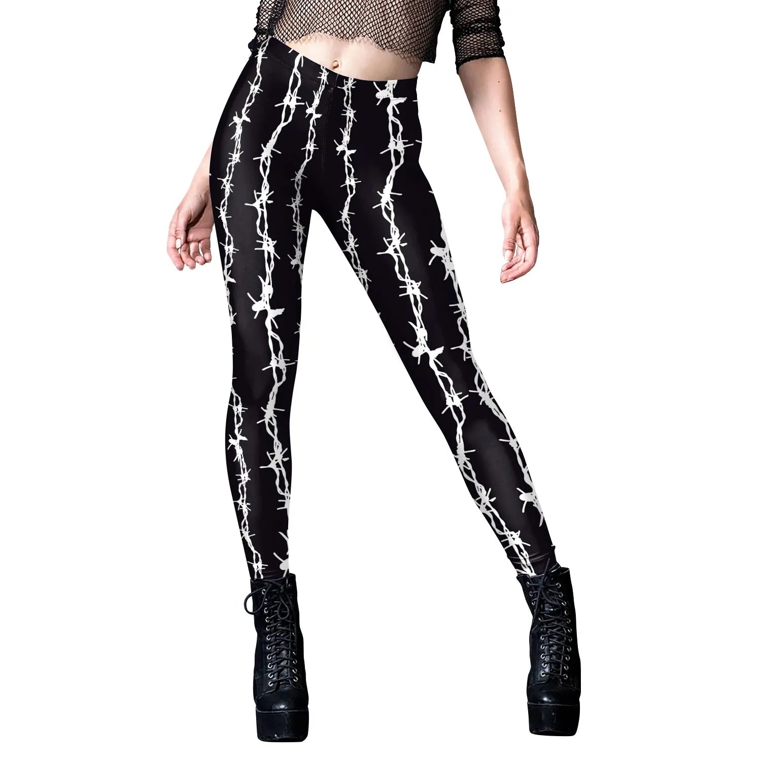 3D Scar Women Legging Goth Style Divination Print Ankle Pants Sexy Stretch Leggin Sport High Waist Yoga Pants B416-1053