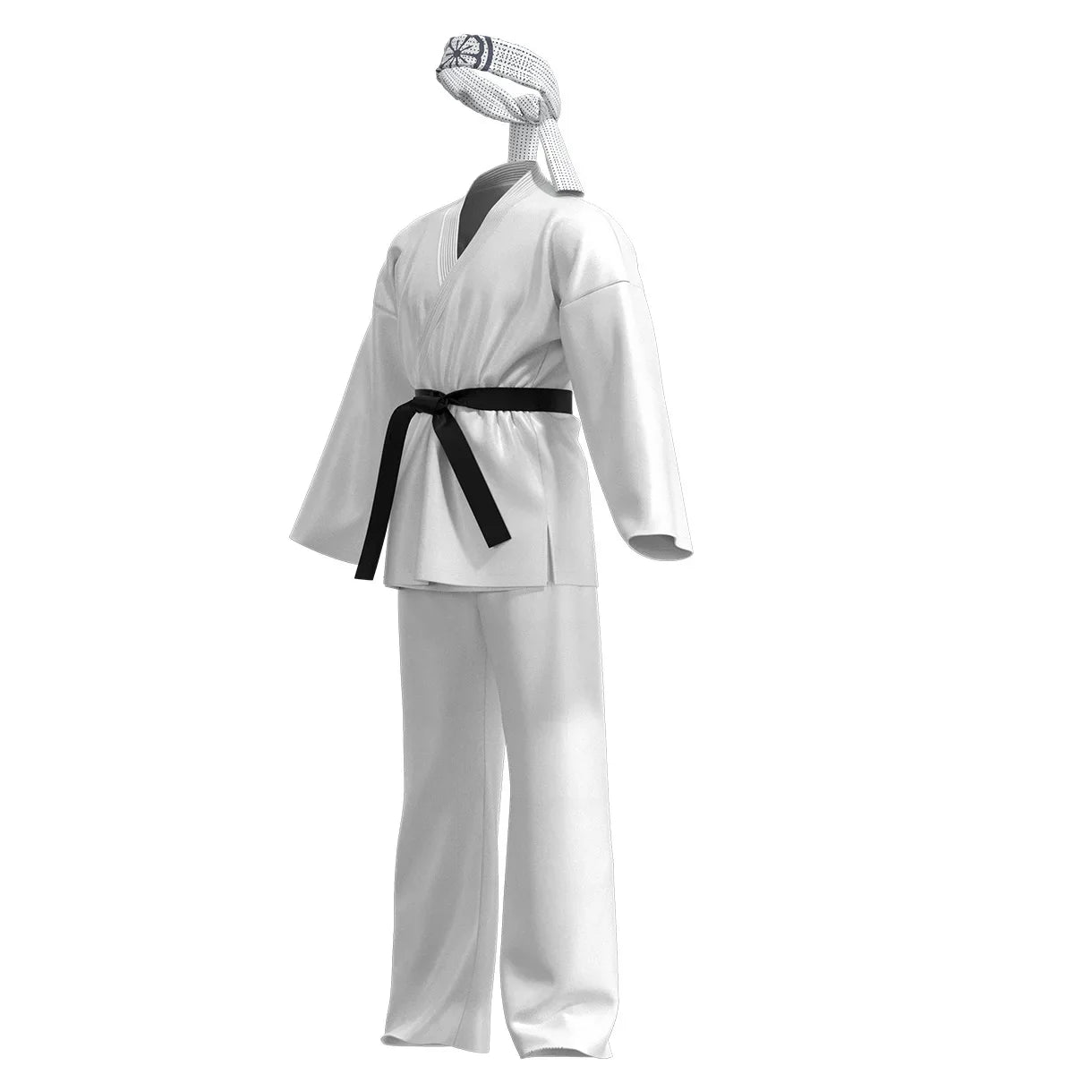 Karate Kids KOF Cobra Kai Cosplay Costume Kid Aldult Black White Kimono Uniform Headband Anime Halloween Party Suit Tracksuit