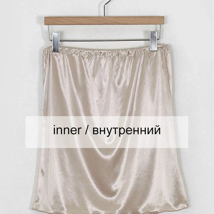 Tossy Summer Hollow Out Knit Long Skirt Casual Wrap Ladies Pencil See Through Midi Skirts 2022 Bodycon Korean Streetwear