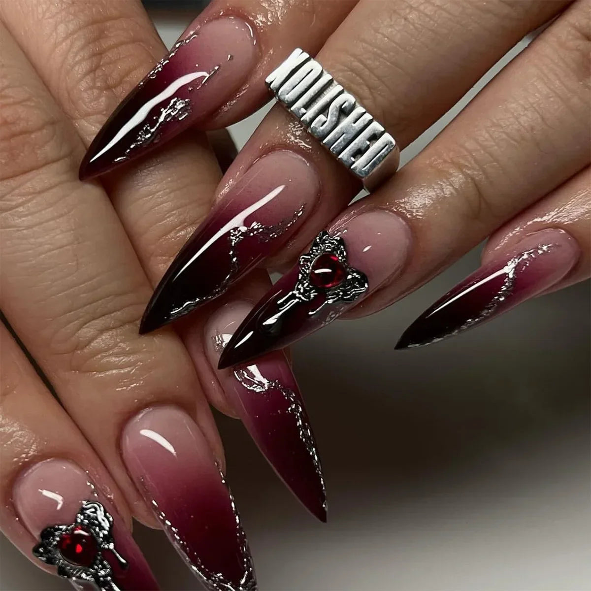 24pcs Leopard Print Almond Fake Press on Nails with Mini Flower Acrylic Fake Nails Retro Sweet Cool Design Press Ons French Nail