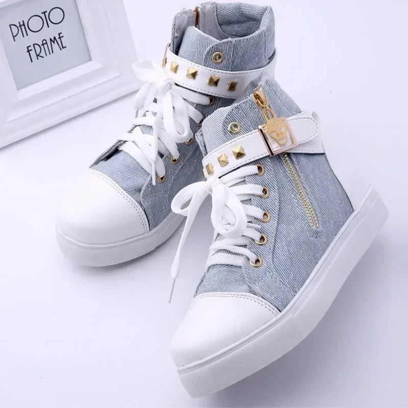 OLOMLB Sport Women's Spring White Shoes Women Casual Canvas Comfortable Running Shoe 2024 Fashion Sneakers Ladies Boots