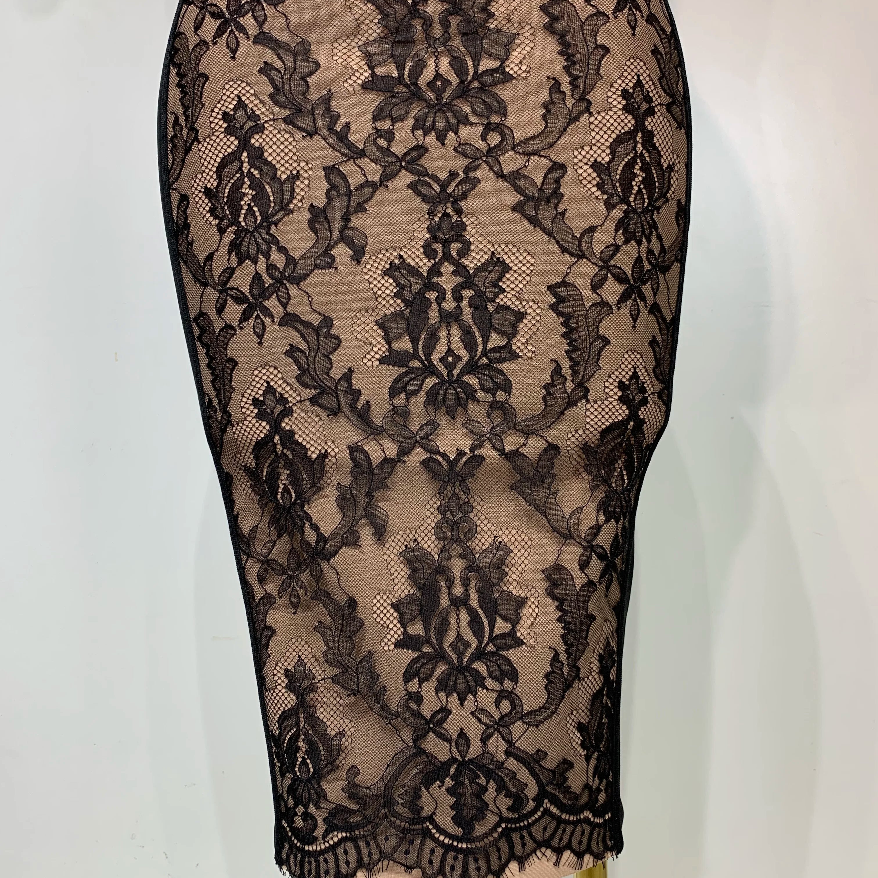 Sexy Black Lace Bodycon Bandage Dress 2025 New Arrivals Women Luxury Vintage Elegant Evening Party Dress Birthday Club Vestido