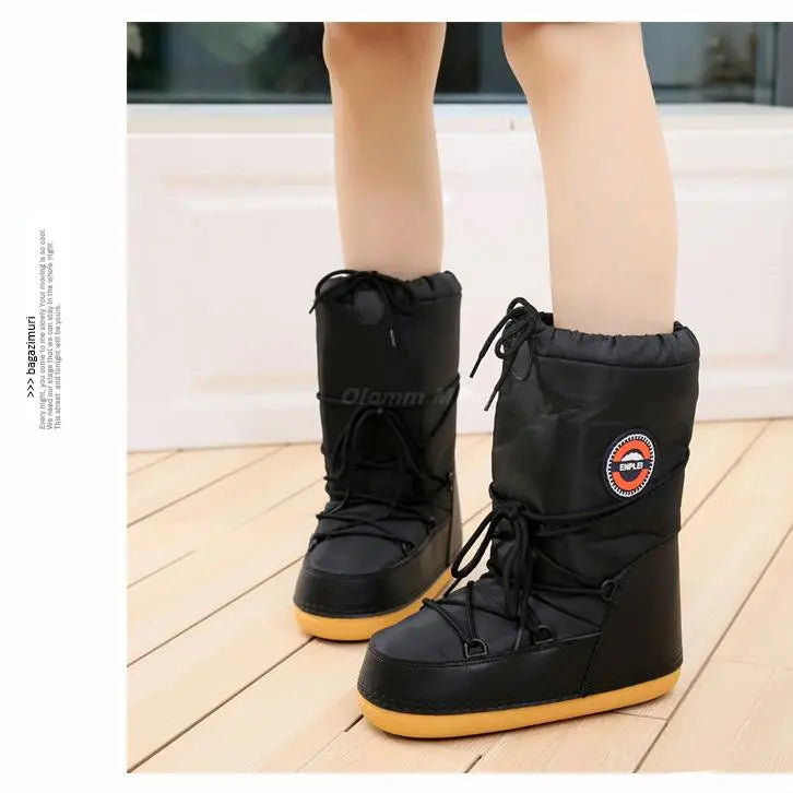 Winter Snow Boots Women Warm Shoes Platform Moon Space Boots Female Velvet Fur Warm Ankle Boots Snowboots