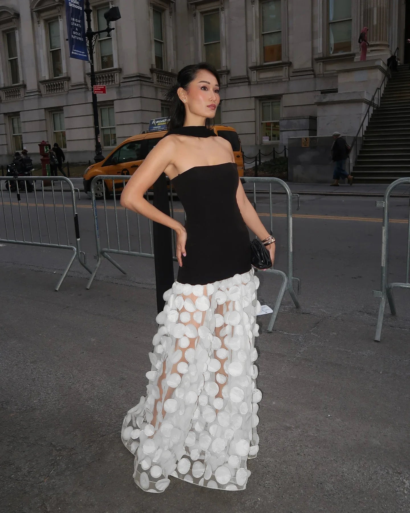 Black White Beige Women Sexy Strapless Off the Shoulder Mesh Long Dress High Street Celebrate Evening Party Birthday Outfit