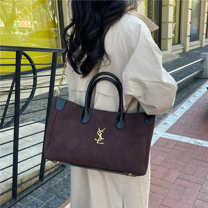 Vintage Style Women Luxury Crossbody Bag Luxury Leather Shoulder Tote High End Handbag Classic