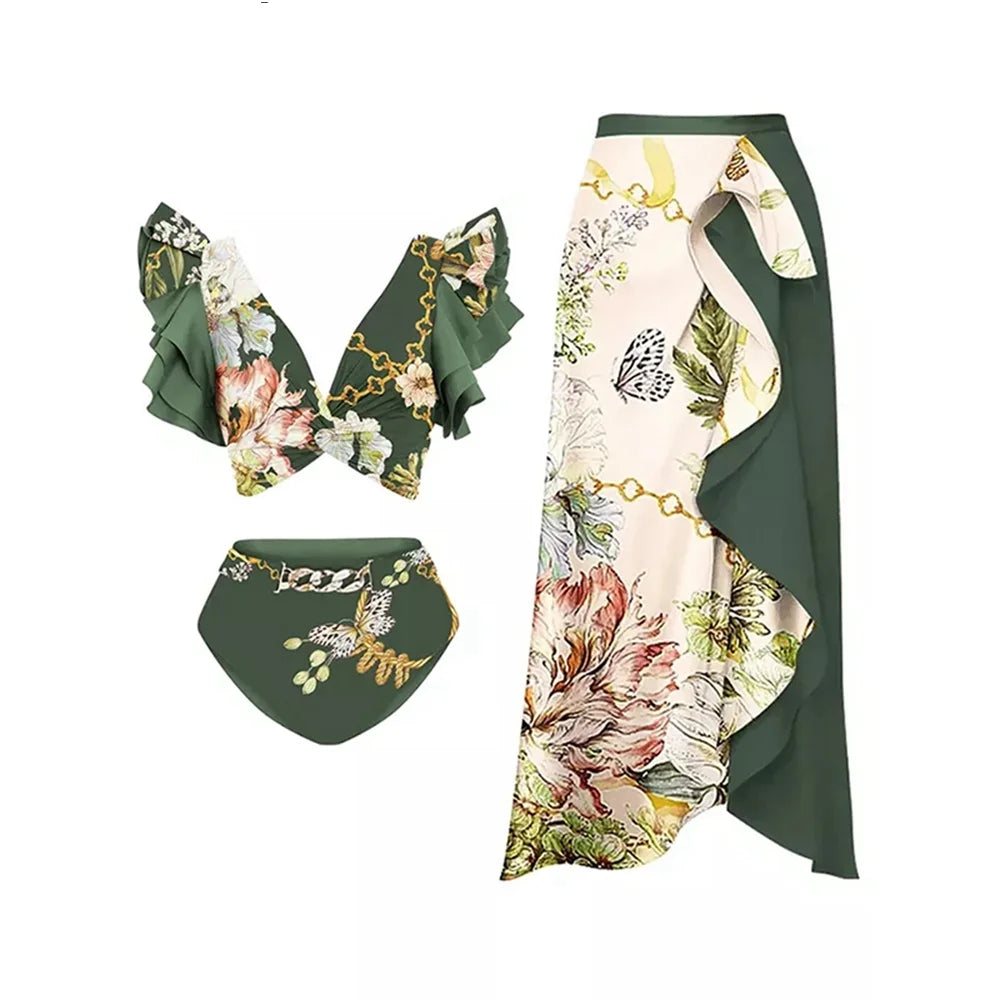 2023 Sexy Fashion One Piece Swimsuit Solid 3D Flower Summer Women Swimwear Beachwear Summer Luxury Monokini Bathing Suit a set 12