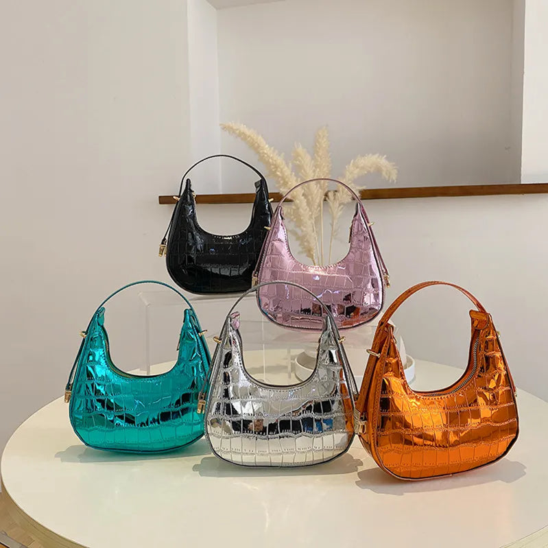 Candy Color Armpit Bag Purses and Handbags Stone Pattern Shoulder Bags for Women Luxury Designer Cloud Bag Party Clutch