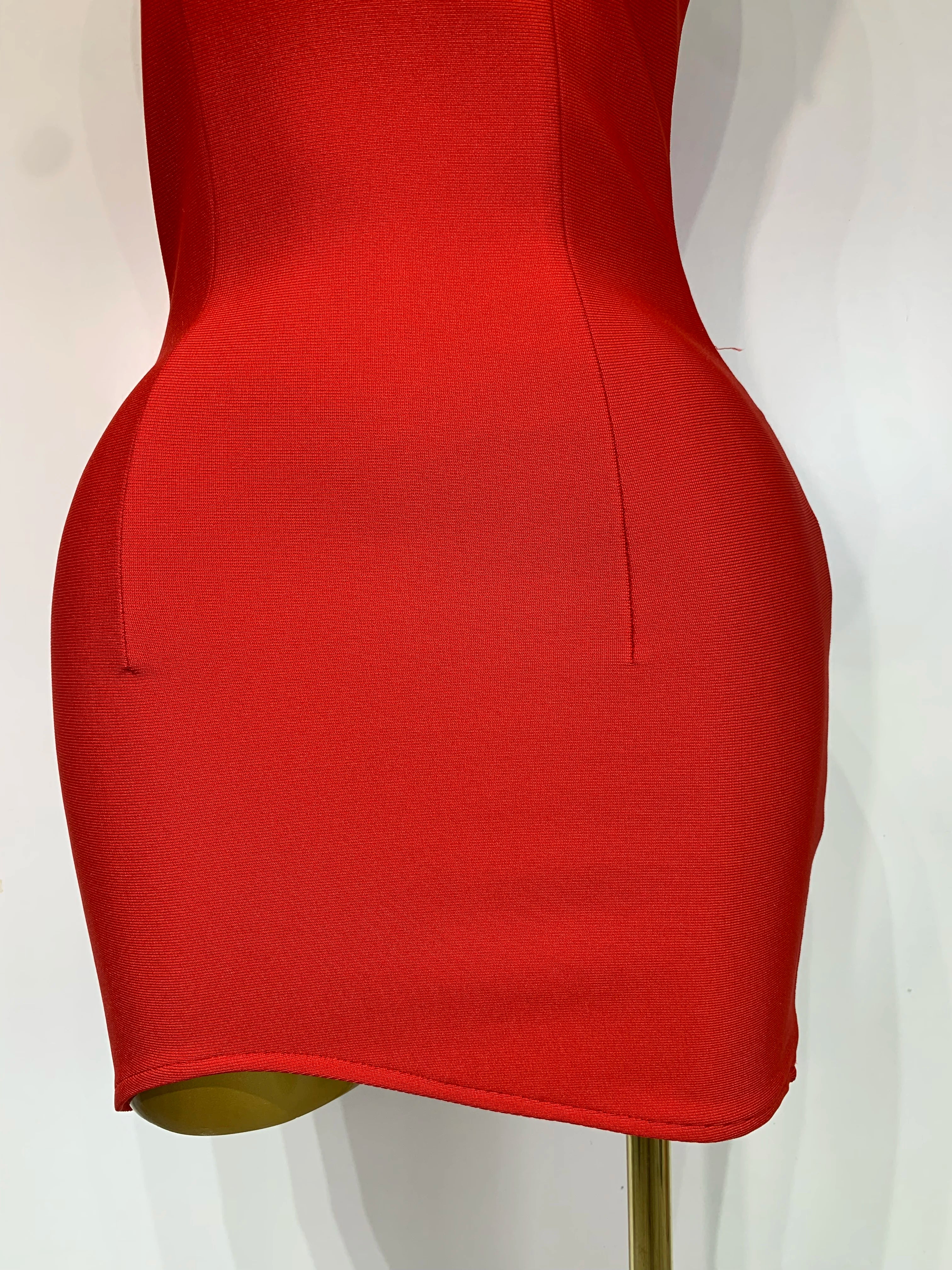 Luxury Birthday Dress Women Red Color Sexy One Shoulder Bodycon Bandage Mini Dress Celebrate Club Party Evening Fashion Dress