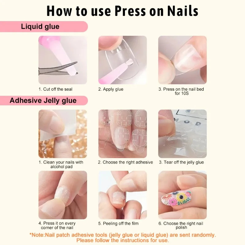 24Pcs Almond-Shaped Press-On Nails Simple&Elegant Reusable Minimalist Fake Nails with French Tips for Women&Girls Daily Wear