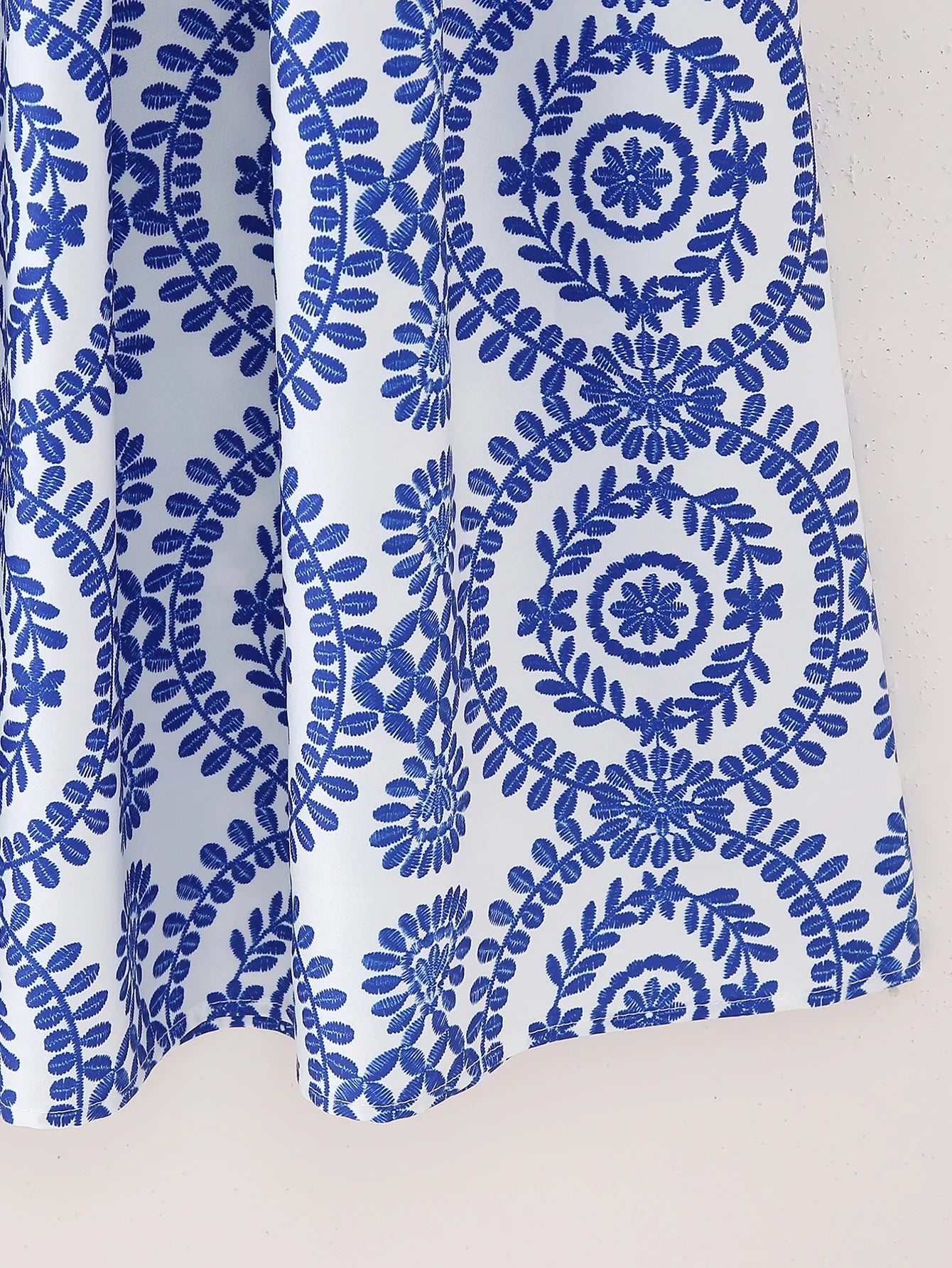 Stylish Printed Skirt Women Spring New Fashion High Waist Pleated Ankle Length Modern Lady Long Bottom Wear