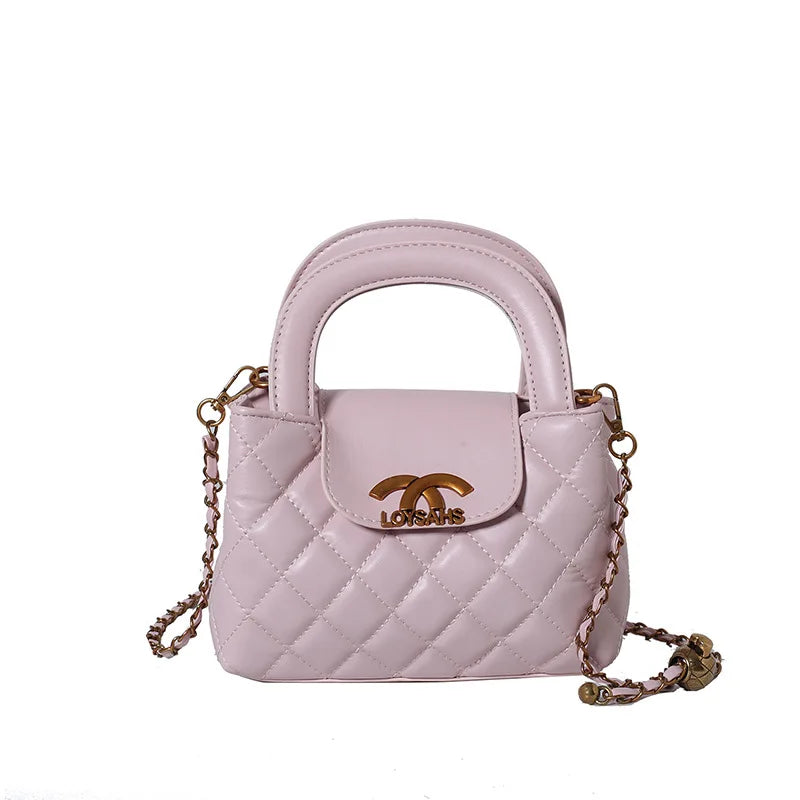 Textured Rhombus Chain Bag Women's 2025 New Spring Fashion Shoulder Bag Commuter Casual Messenger Bag Bag Bag