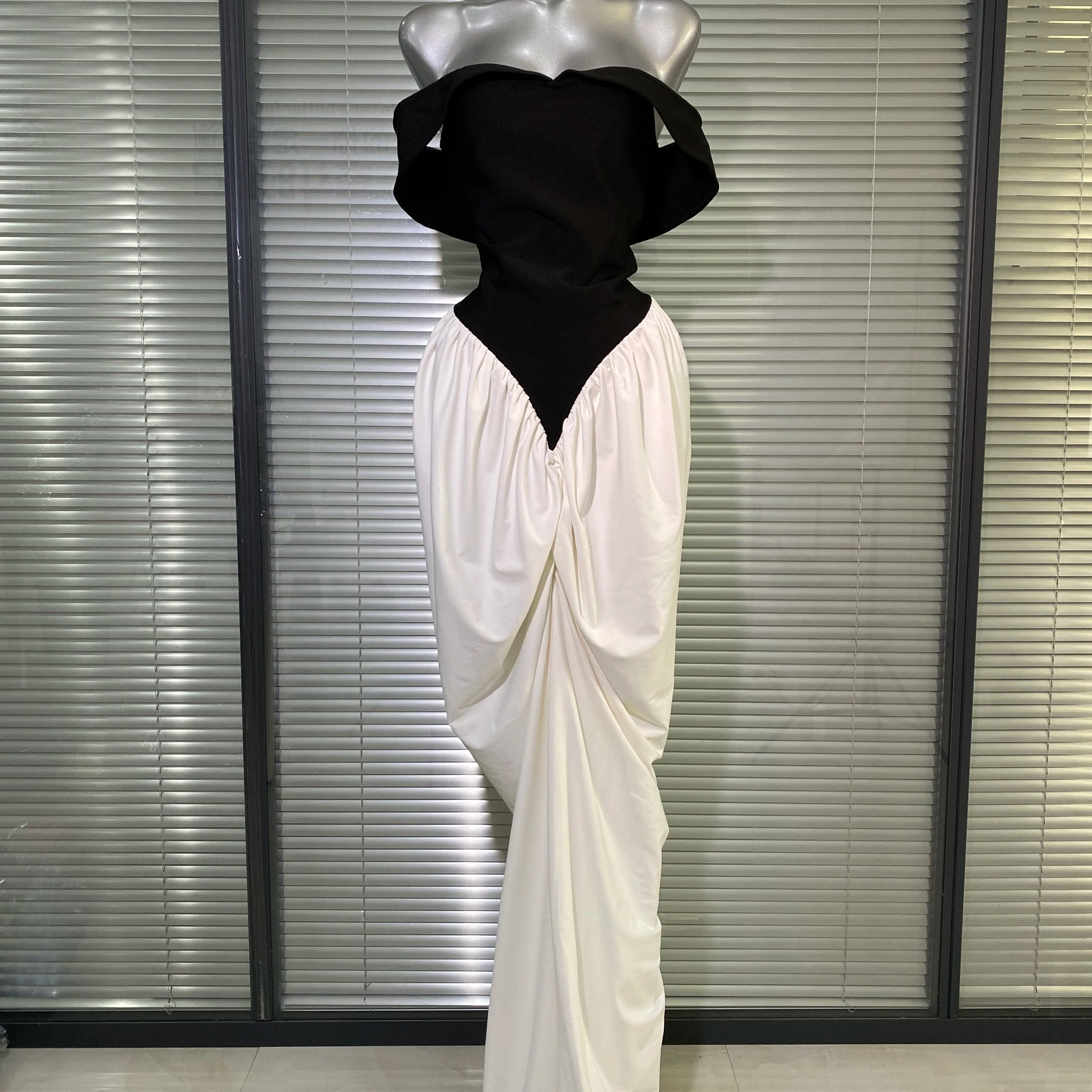 Brand New 2025 Women Sexy Off Shoulder Bandage Bodycon Maxi Dress Flower Evening Party Dress Vestido