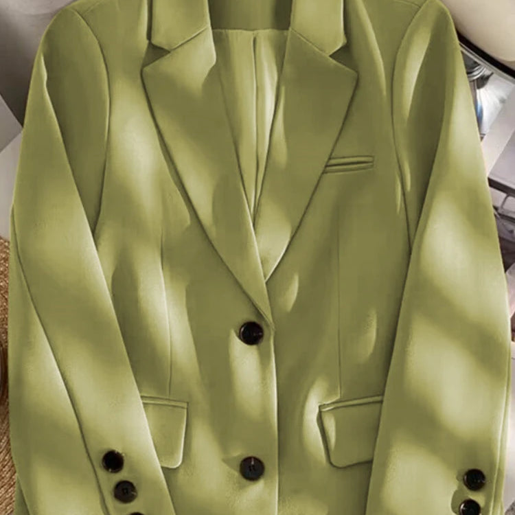 Women Jackets Pink Small Suit Women's Coat Casual Small Loose Korean Version Small Suit Women's Design Sense Blazer Women Light green