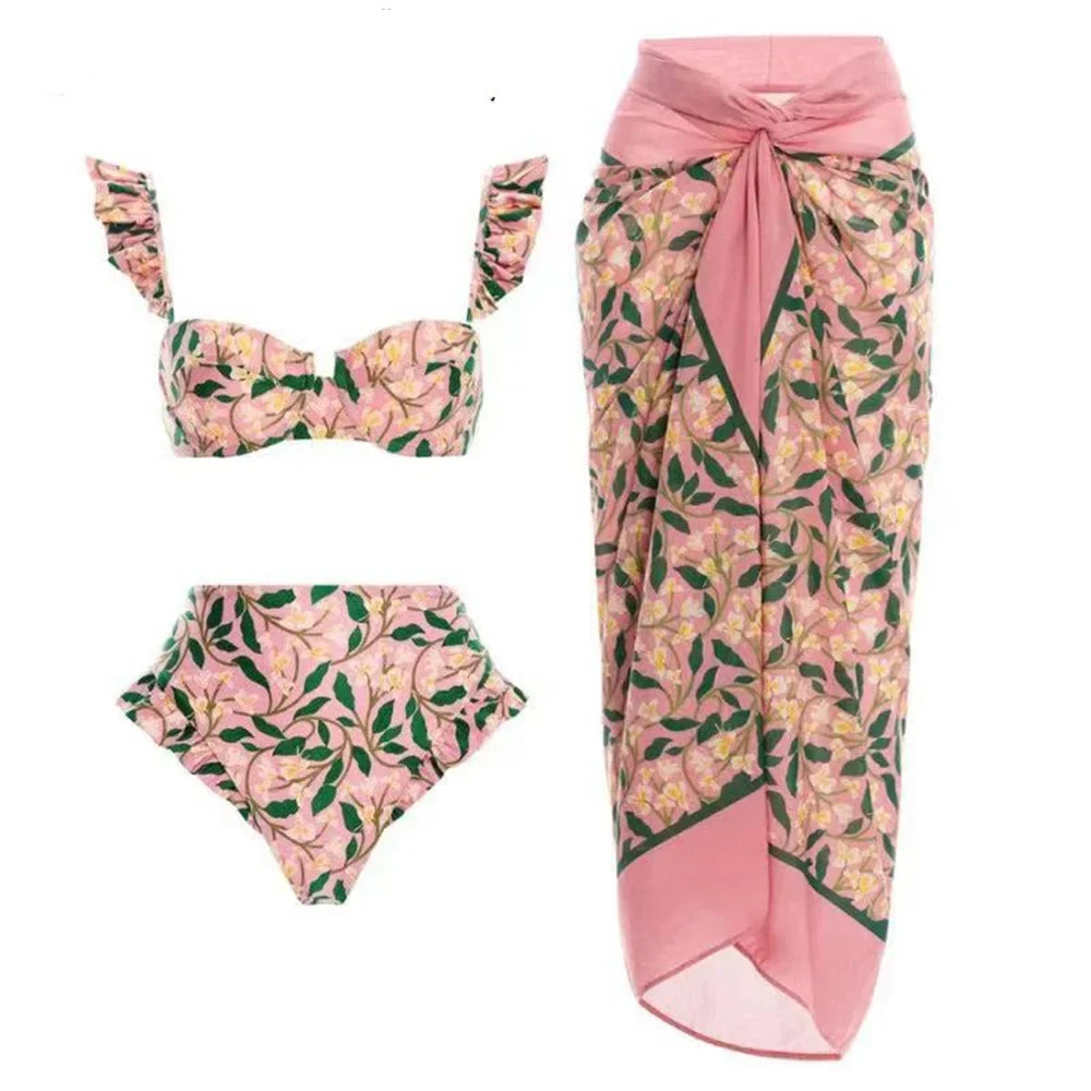 2023 Sexy Fashion One Piece Swimsuit Solid 3D Flower Summer Women Swimwear Beachwear Summer Luxury Monokini Bathing Suit a set 20