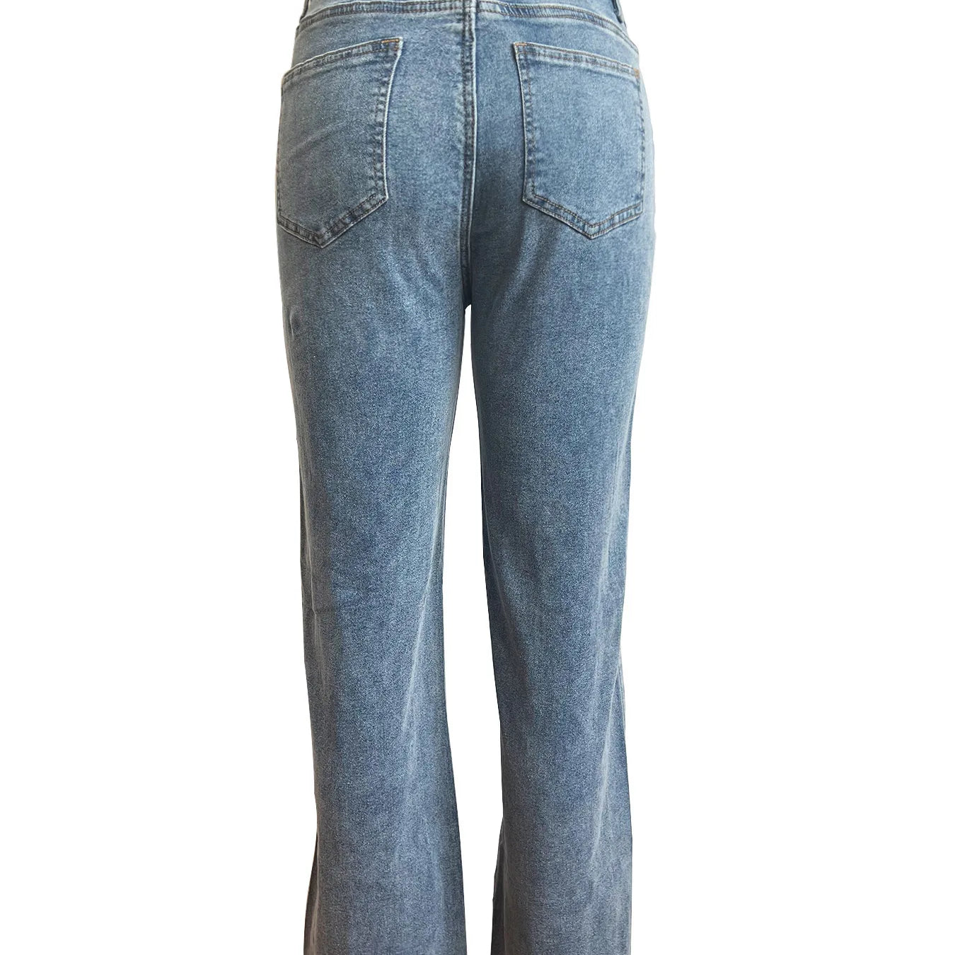 CM.YAYA Women Vintage Cutout Hollow Out Criss Cross Straight Denim Pants 2024 Fashion INS High Waist Wide Leg Jeans Trousers