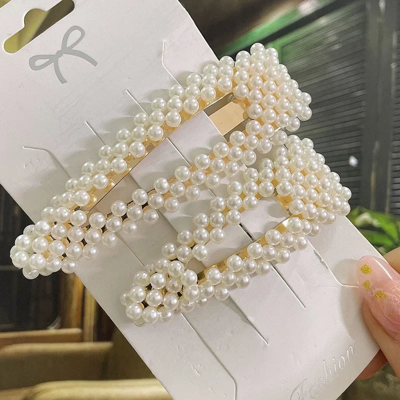 Simulated Pearl Hair Clips For Women Korean Women Hairpins Girl Geometric Hair Barrettes Fashion Hairgrip Hair Accessories Set 7