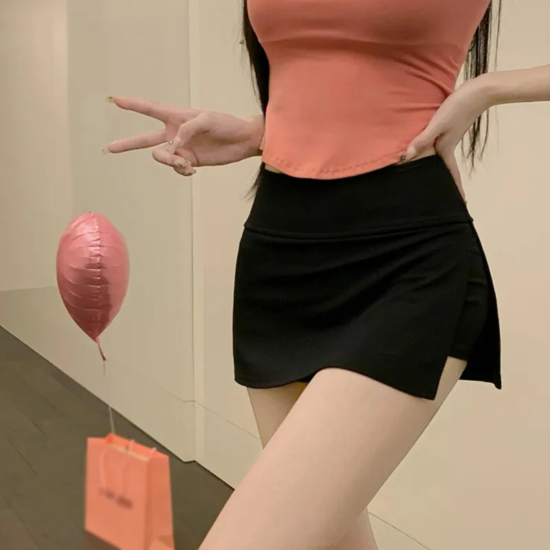 Summer Women's Bodycon Skirt Summer Korean Version Solid Colour Sexy Skirt